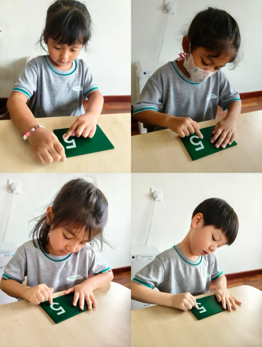 Children engaged in thematic and language learning activities