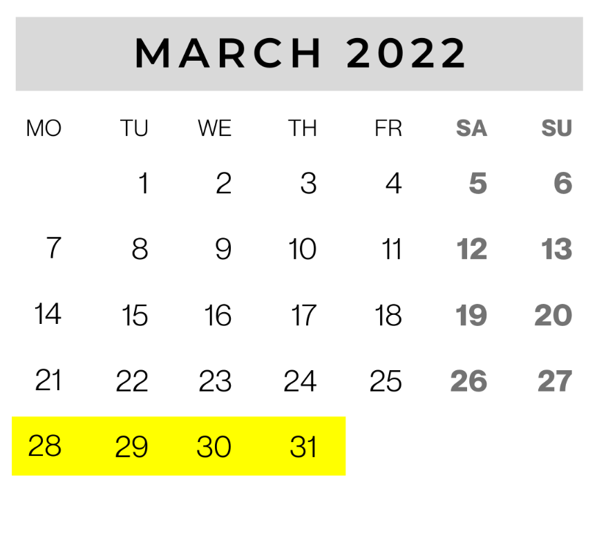 wonder minds march timetable